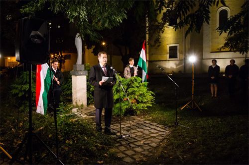 Dankó Béla országgyűlési képviselő beszédet mondott az október 23-i megemlékezésen